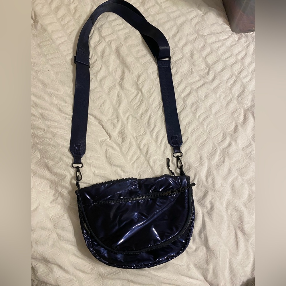 Blue cross body bag
